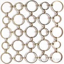 Diseño interior de malla de anillo de metal decorativo